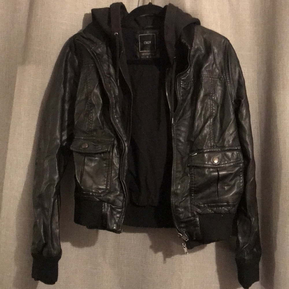 OBEY jealous lover bomber jacket Black